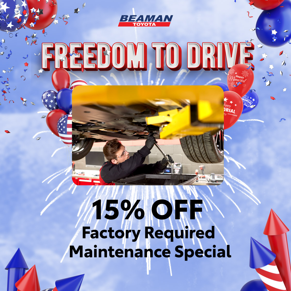 15% off Factory Required Maintenance Special