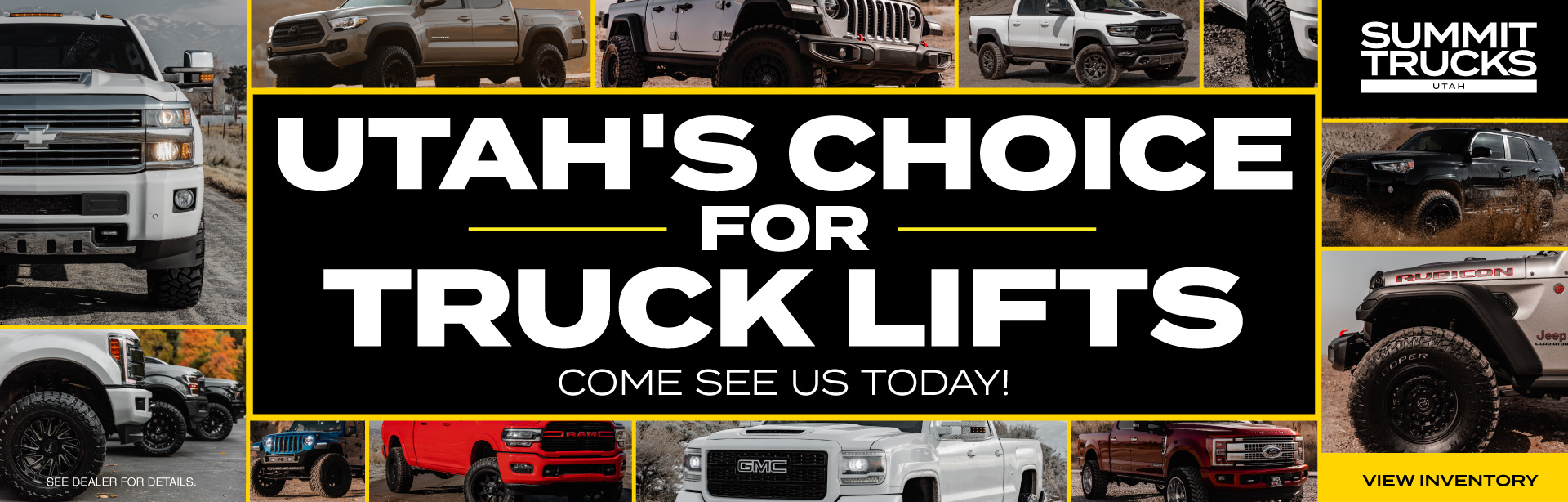 Make an offer banner Utahs Choice for Truck Lifts