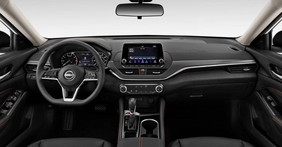 2025 Nissan Altima interior dashboard, steering wheel, and controls