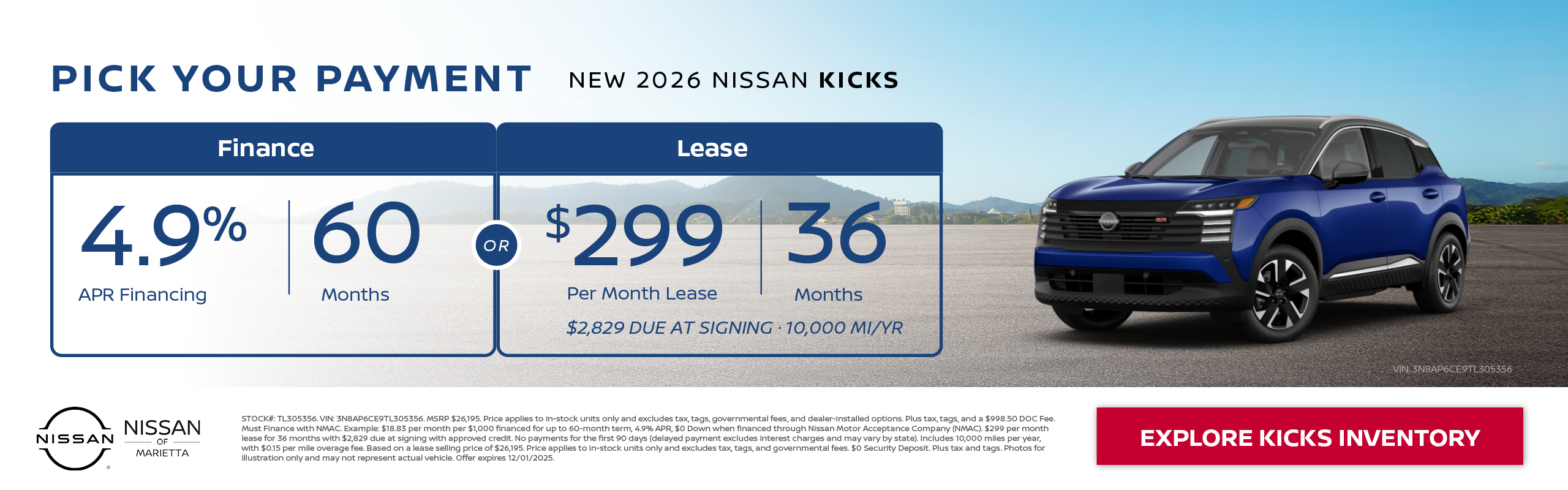 2025 Nissan Kicks APR Offer kicks