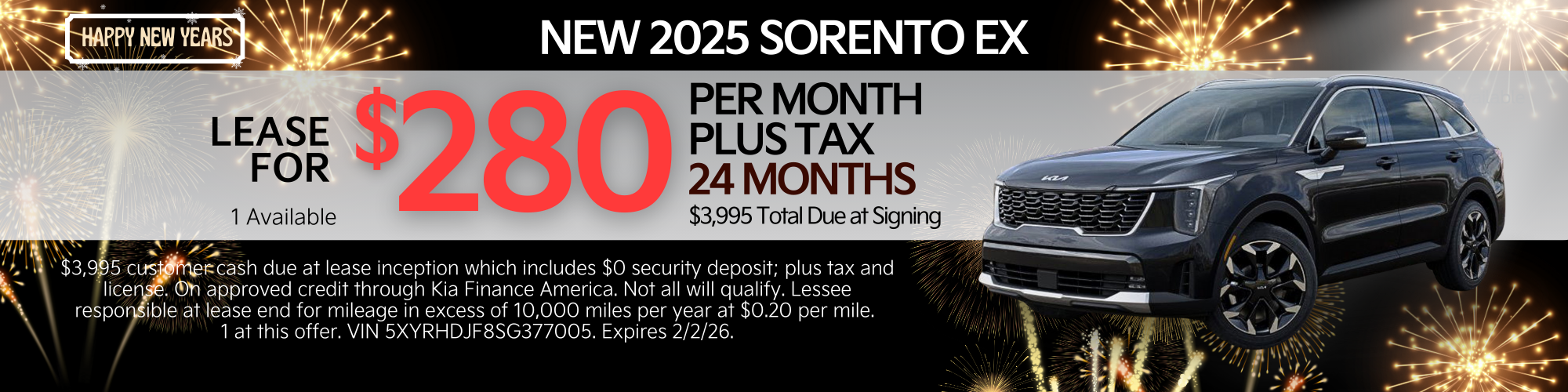 2025 Sorento Lease offer