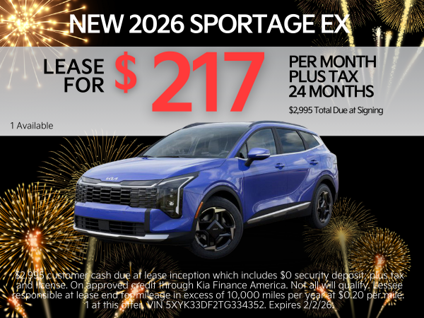 2026 Sportage Lease offer