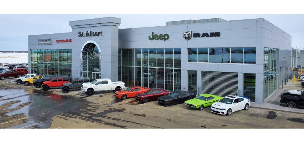 Front dealership view of St. Albert Dodge