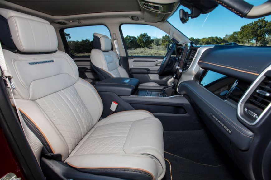 2025 Ram 1500 Interior - Showcasing the luxurious cabin and 14.5-inch touchscreen