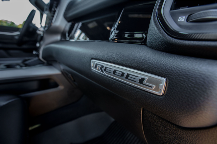 2026 Ram 1500 Rebel interior — available at St. Albert Dodge near Edmonton
