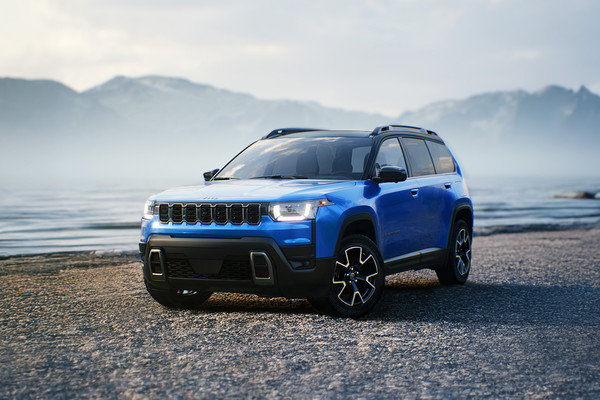 2026 Jeep Cherokee Overland — side profile showing the redesigned silhouette and 20-inch alloy wheels