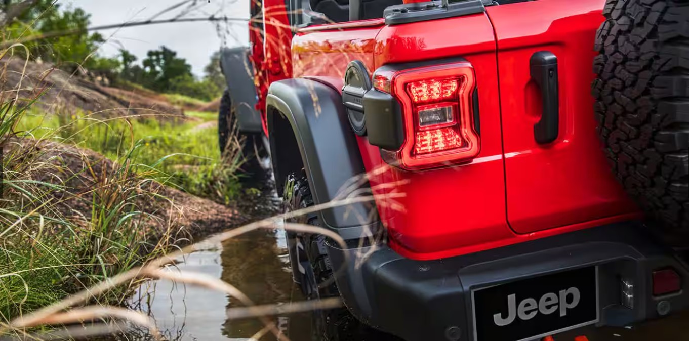 2026 Jeep Wrangler 4xe plug-in hybrid on Alberta highway