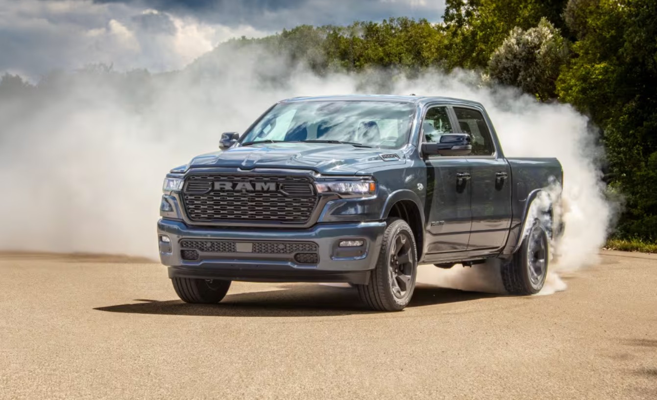 2026 Ram 1500 RamBox cargo management system open showing interior LED lighting