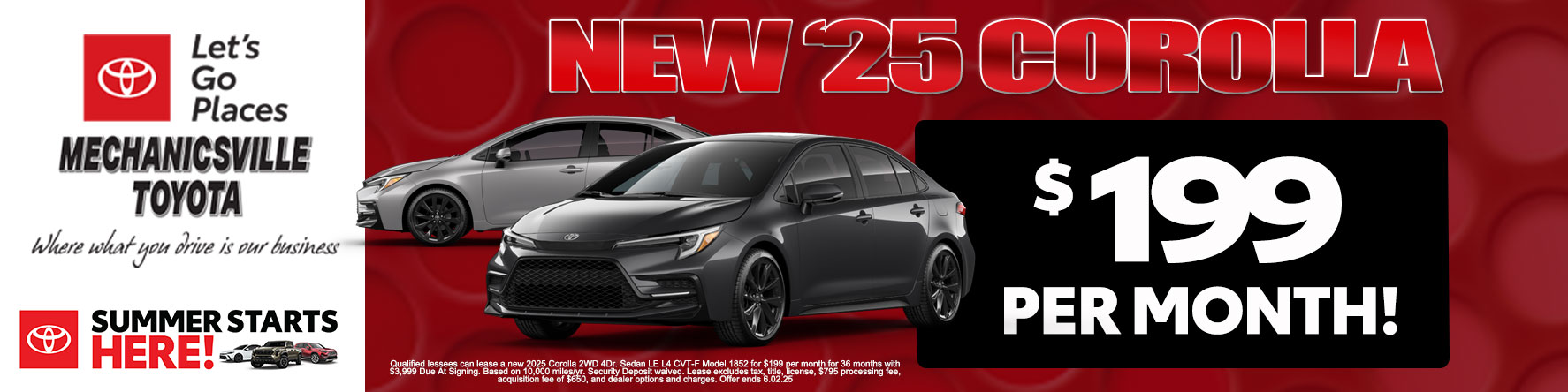 May Corolla offer