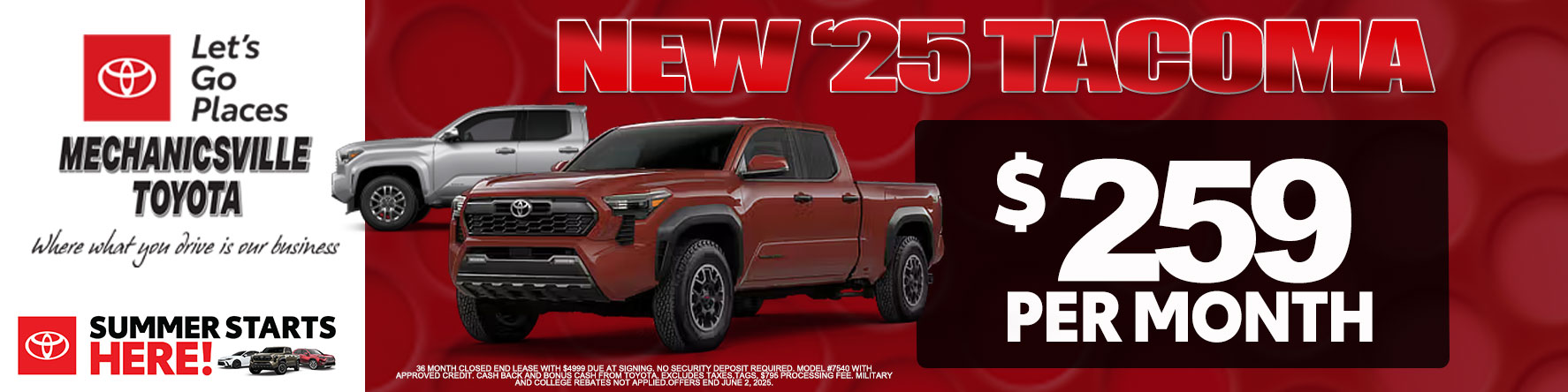 May Tacoma offer