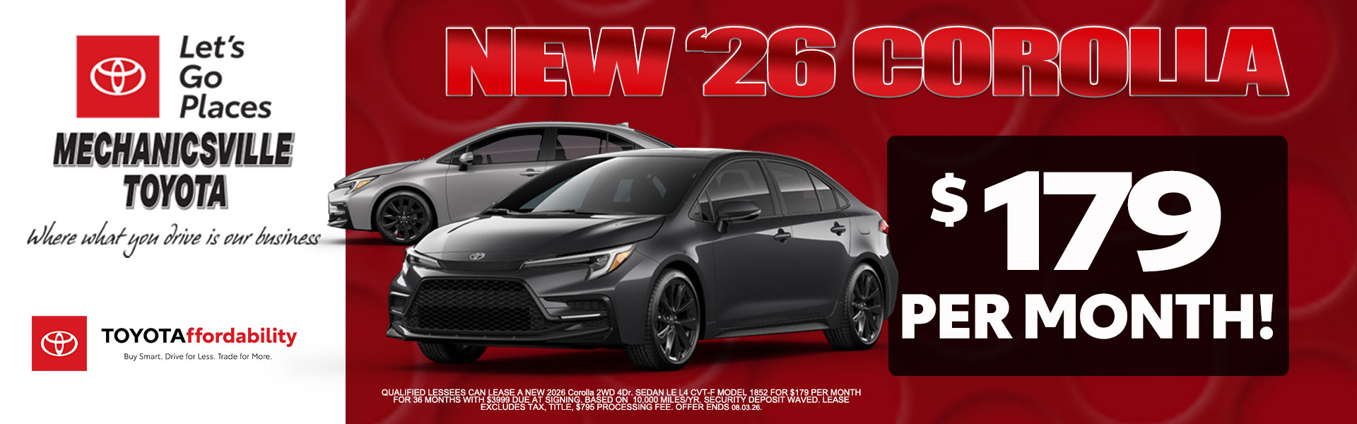 July Corolla offers