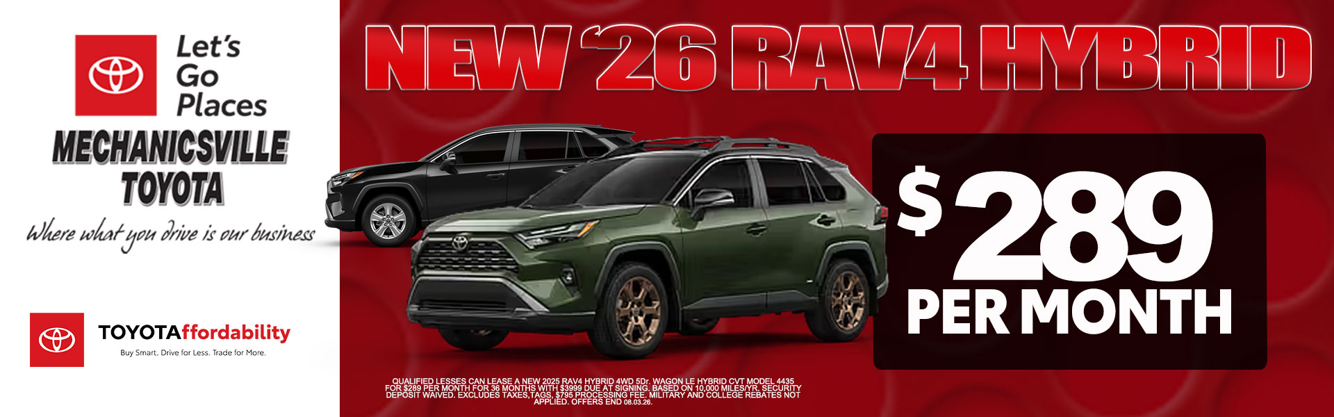 July RAV4 Hybrid offers