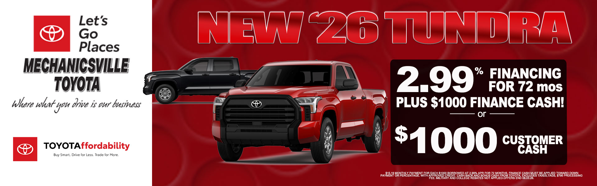 July Tundra offer