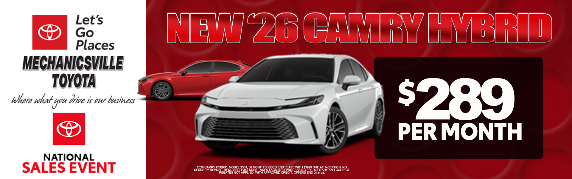 Aug Camry offer