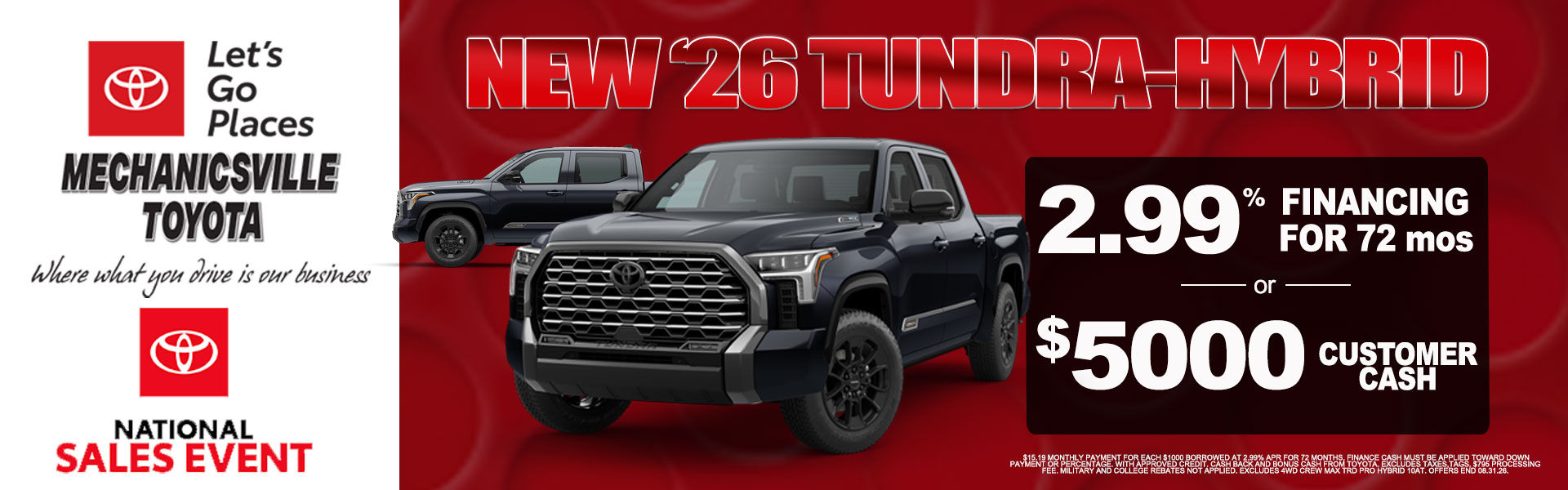 Aug Tundra i Force Max offer