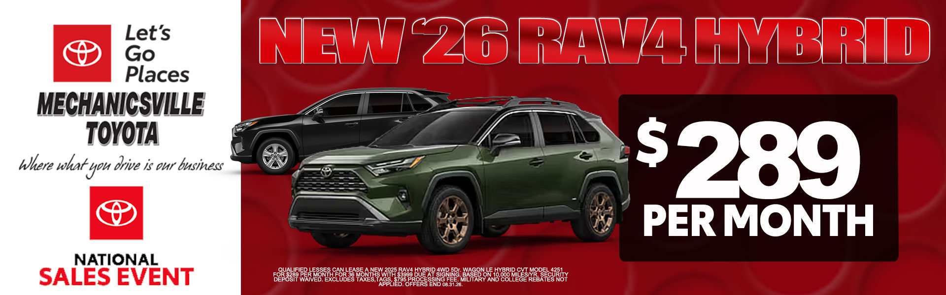 Aug RAV4 Hybrid offer
