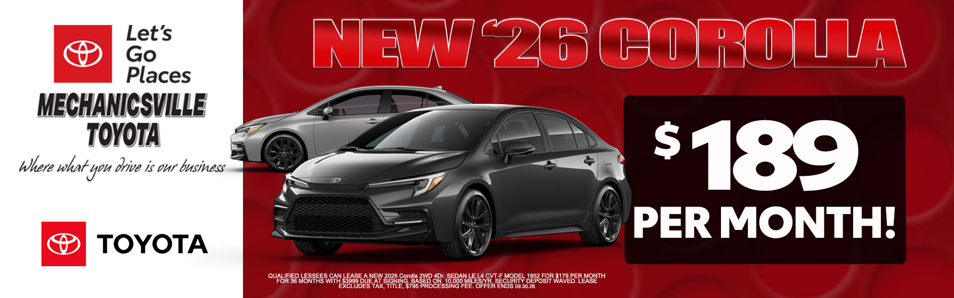 Sept Corolla offer