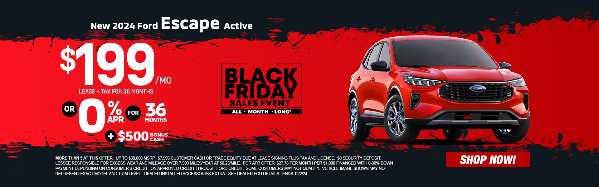 Black Friday theme, red background