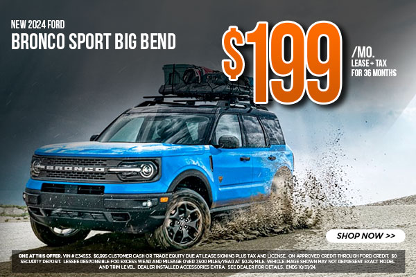 New 2024 Ford Bronco Sport Big Bend $199 Lease offer