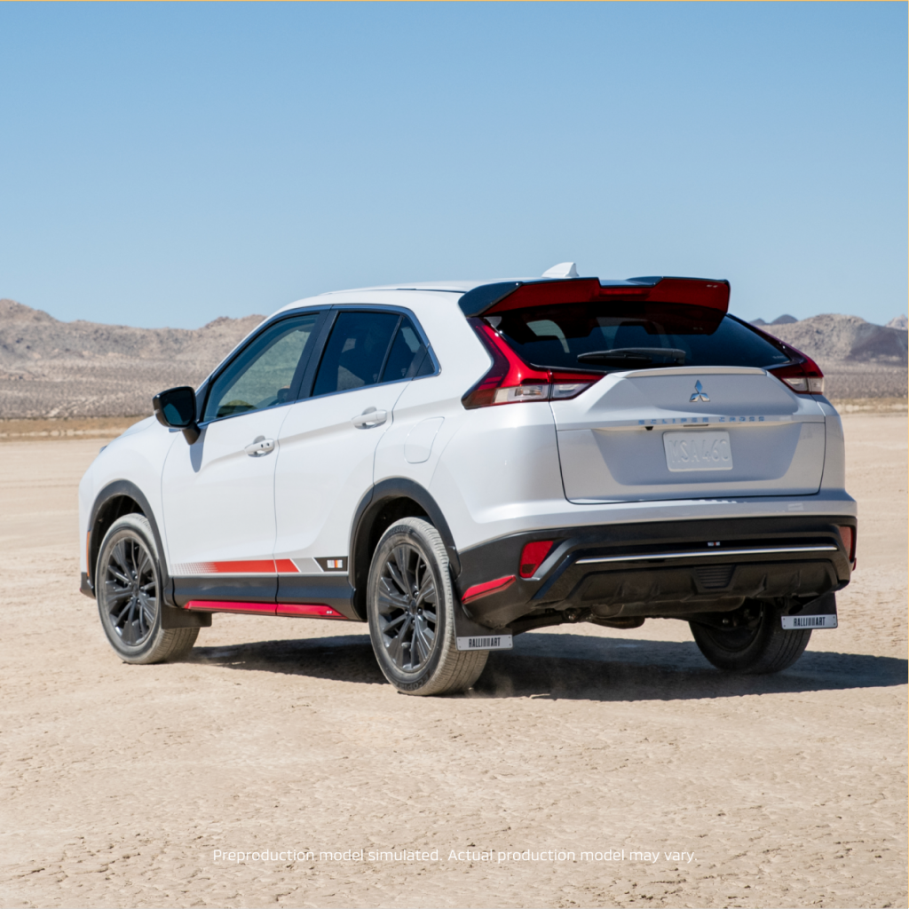 RALLIART trim on white diamond eclipse cross