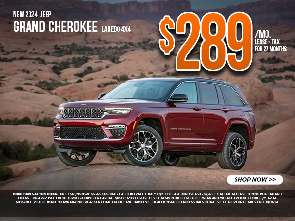 2024 Grand Cherokee Laredo October Offer Banner