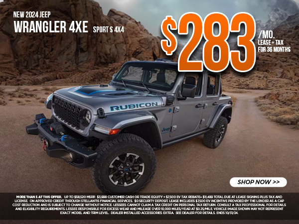 2024 Jeep Wrangler 4xe October Offer Banner