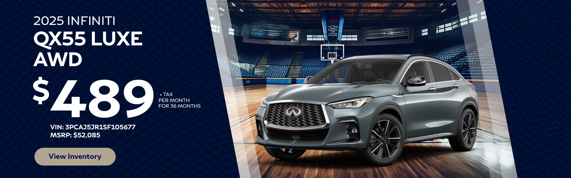 2025 INFINITI QX55 LUXE AWD Lease for $489 + tax per month for 36 months