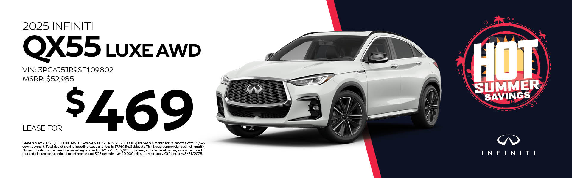 2025 INFINITI QX55 Lease offer