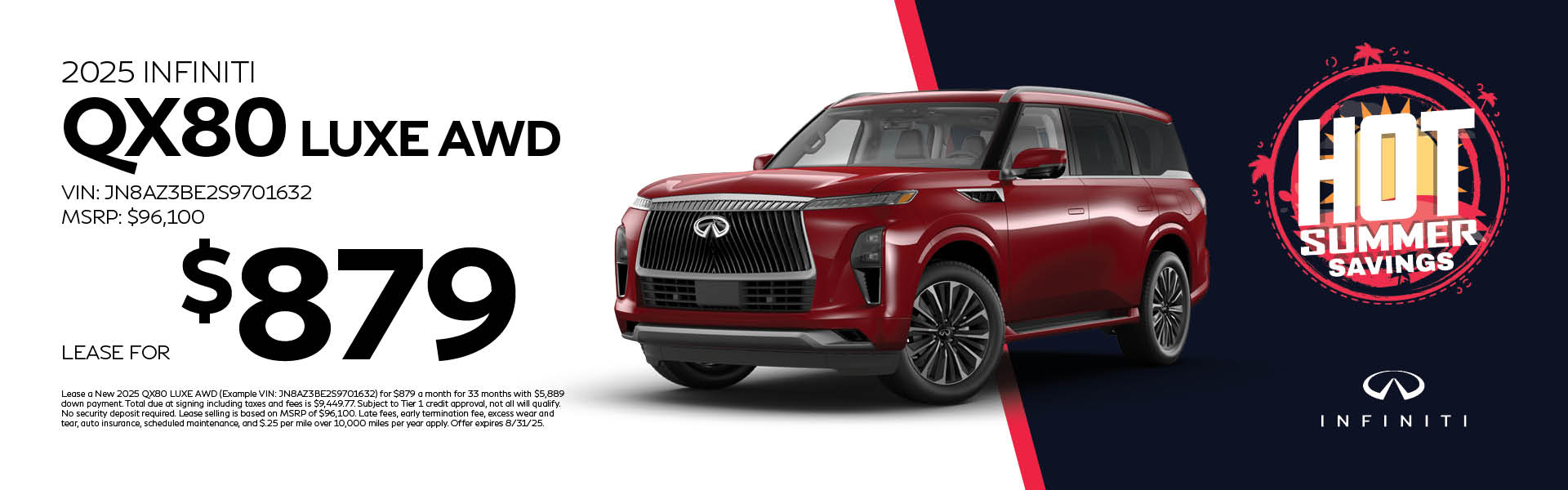 2025 INFINITI QX80 Lease offer