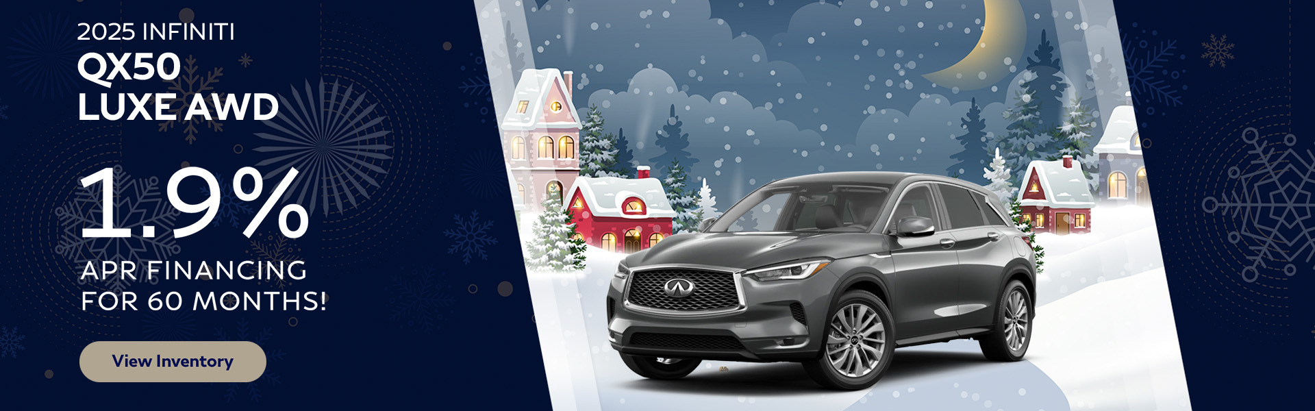 2025 INFINITI QX50 LUXE AWD Finance at 1.9% APR for 60 months!