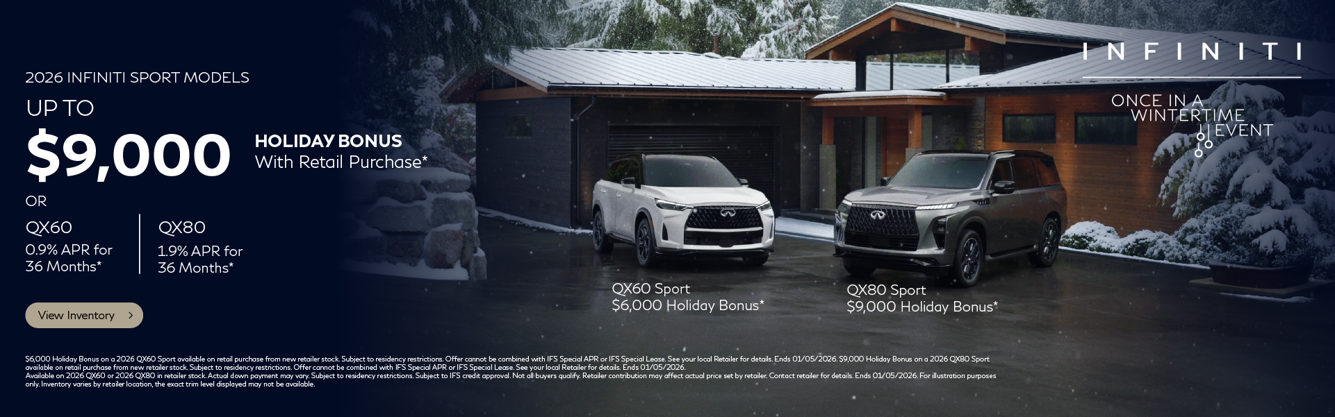 SD QX60 and QX80 APR WSE