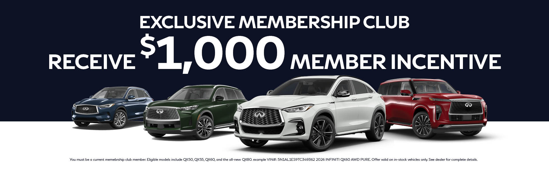 Exclusive Membership Club | $1,000 Member Incentive | INFINITI of Smithtown