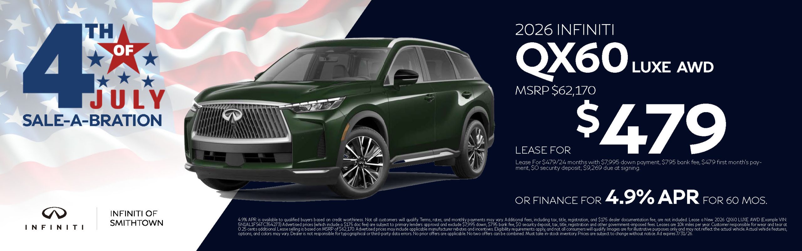 2026 INFINITI QX60 Luxe offer