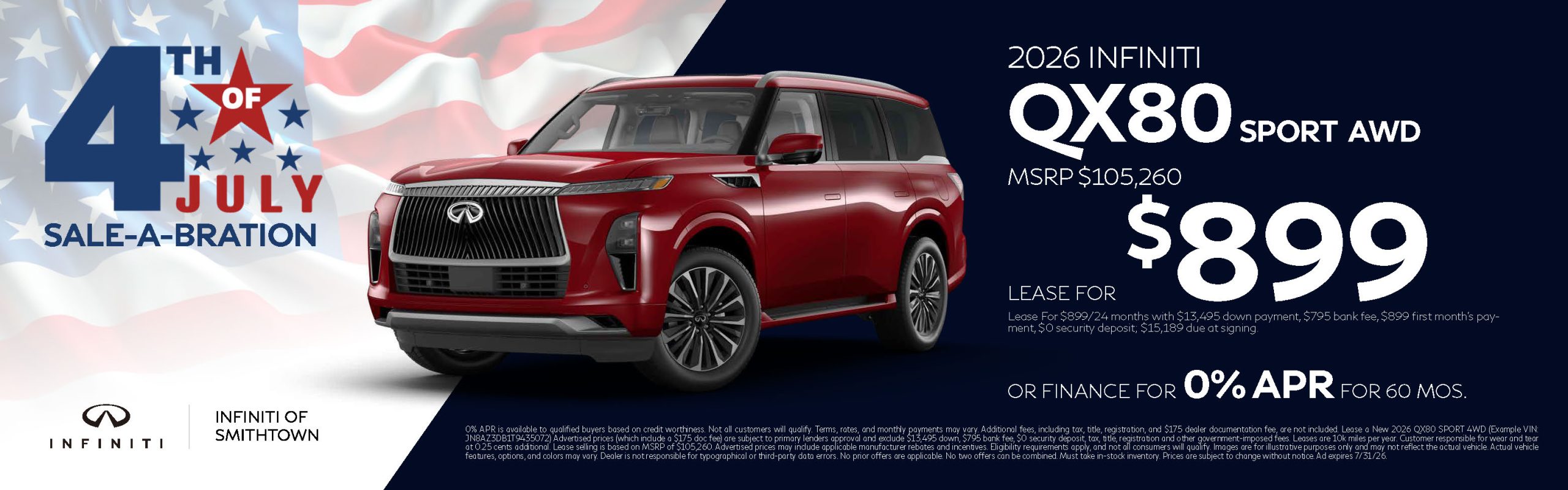 2026 INFINITI QX80 Sport offer