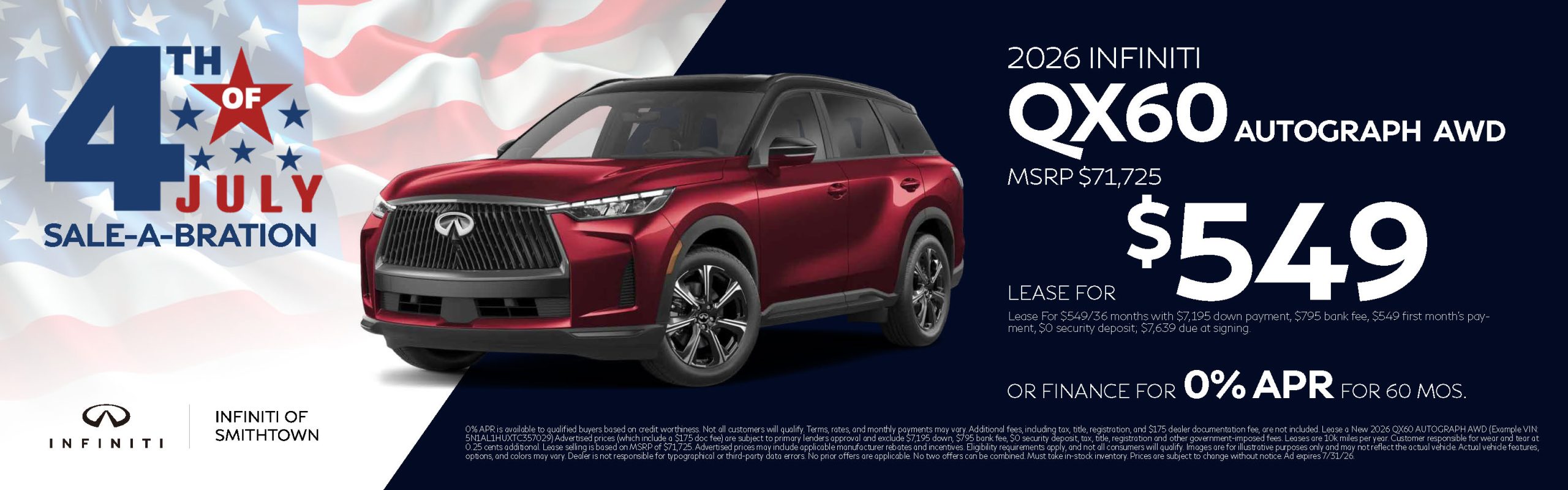 2026 INFINITI QX60 Autograph offer