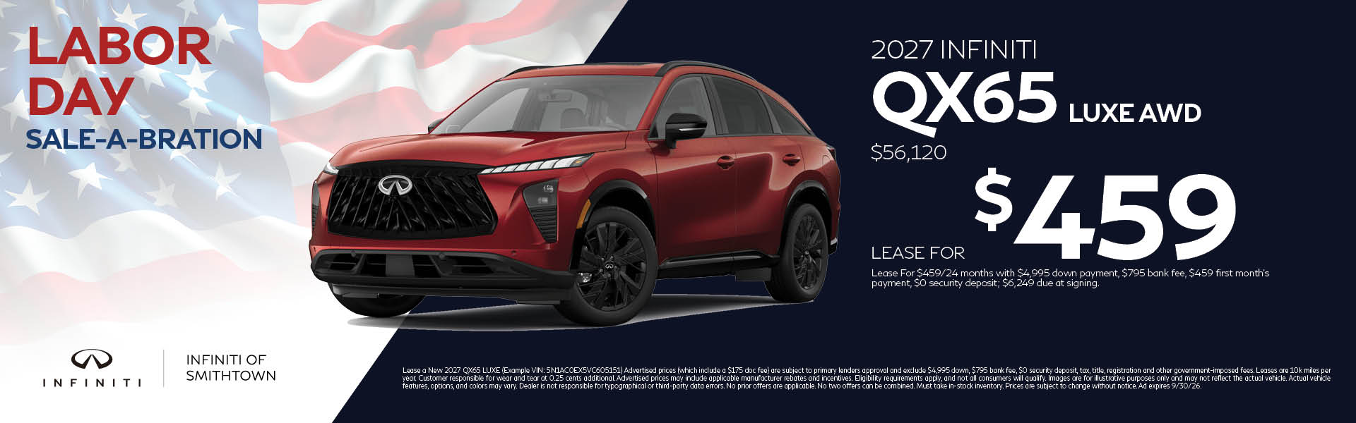 2027 INFINITI QX65 Luxe Lease offer