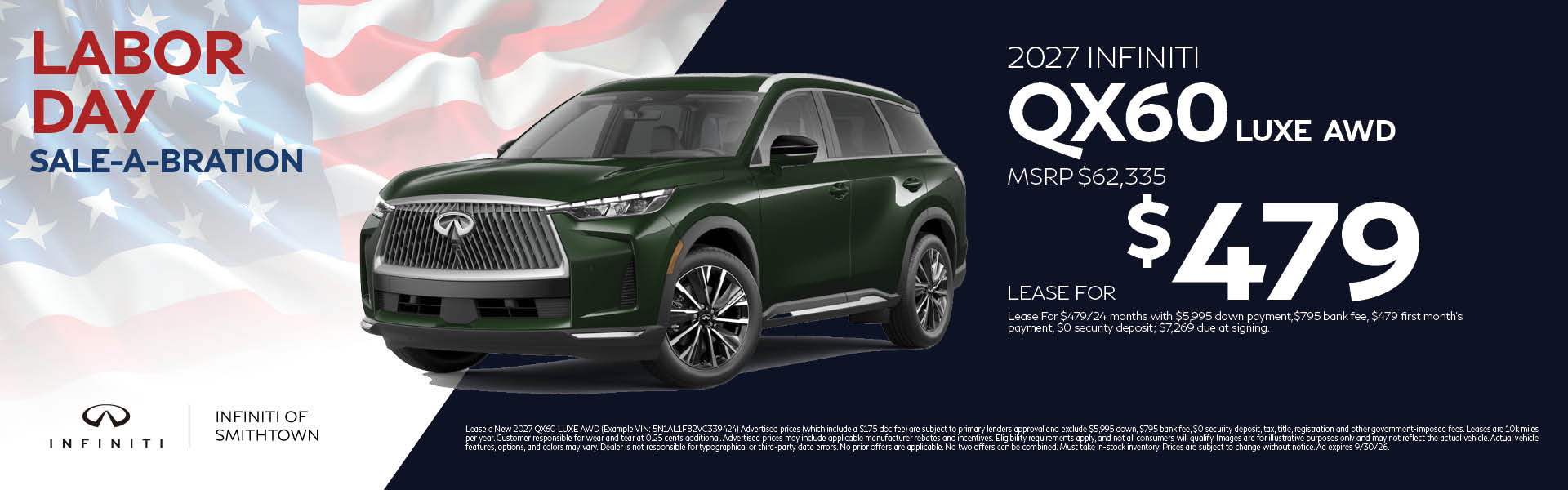 2027 INFINITI QX60 Luxe Lease offer