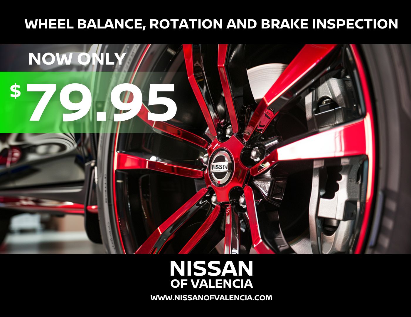 Wheel balance, rotation and brake inspection