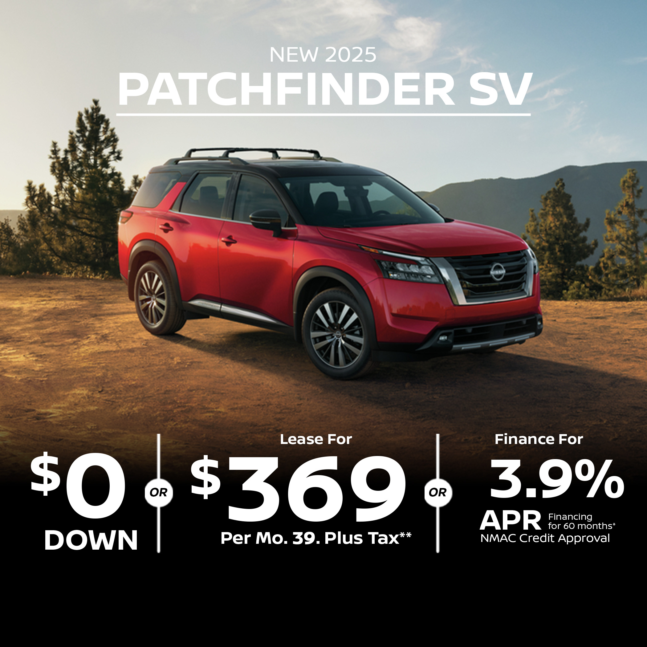 New Nissan Pathfinder SV Lease special