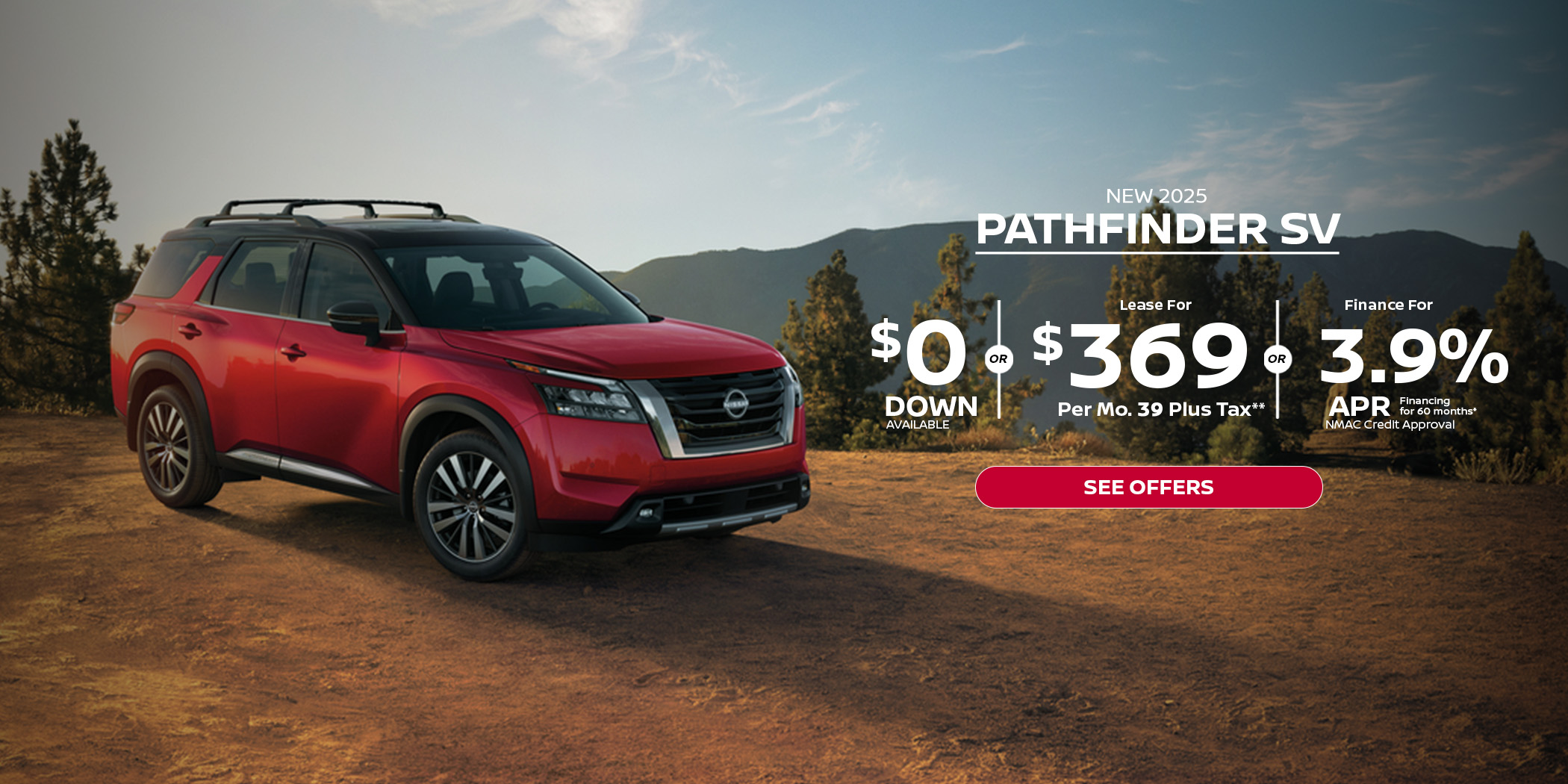 New Nissan Pathfinder SV Lease special