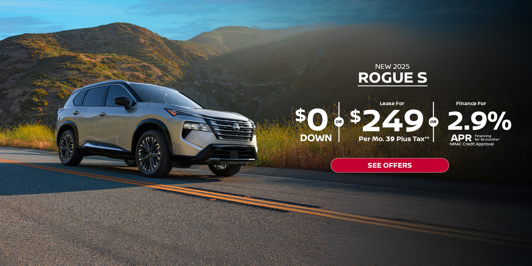 New Nissan Rogue S lease special