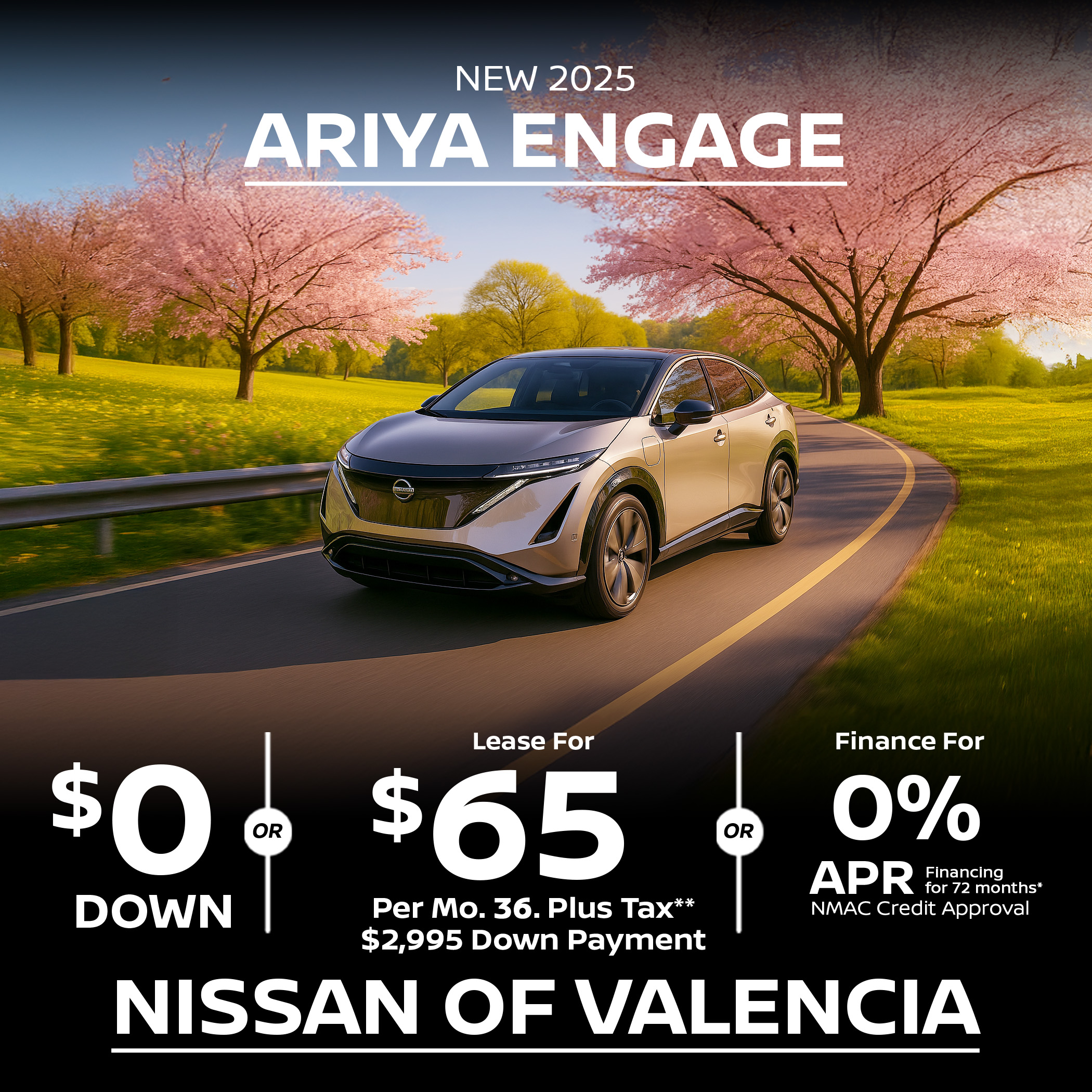 Nissan Ariya Engage Lease Offer Nissan Ariya lease special in los angeles