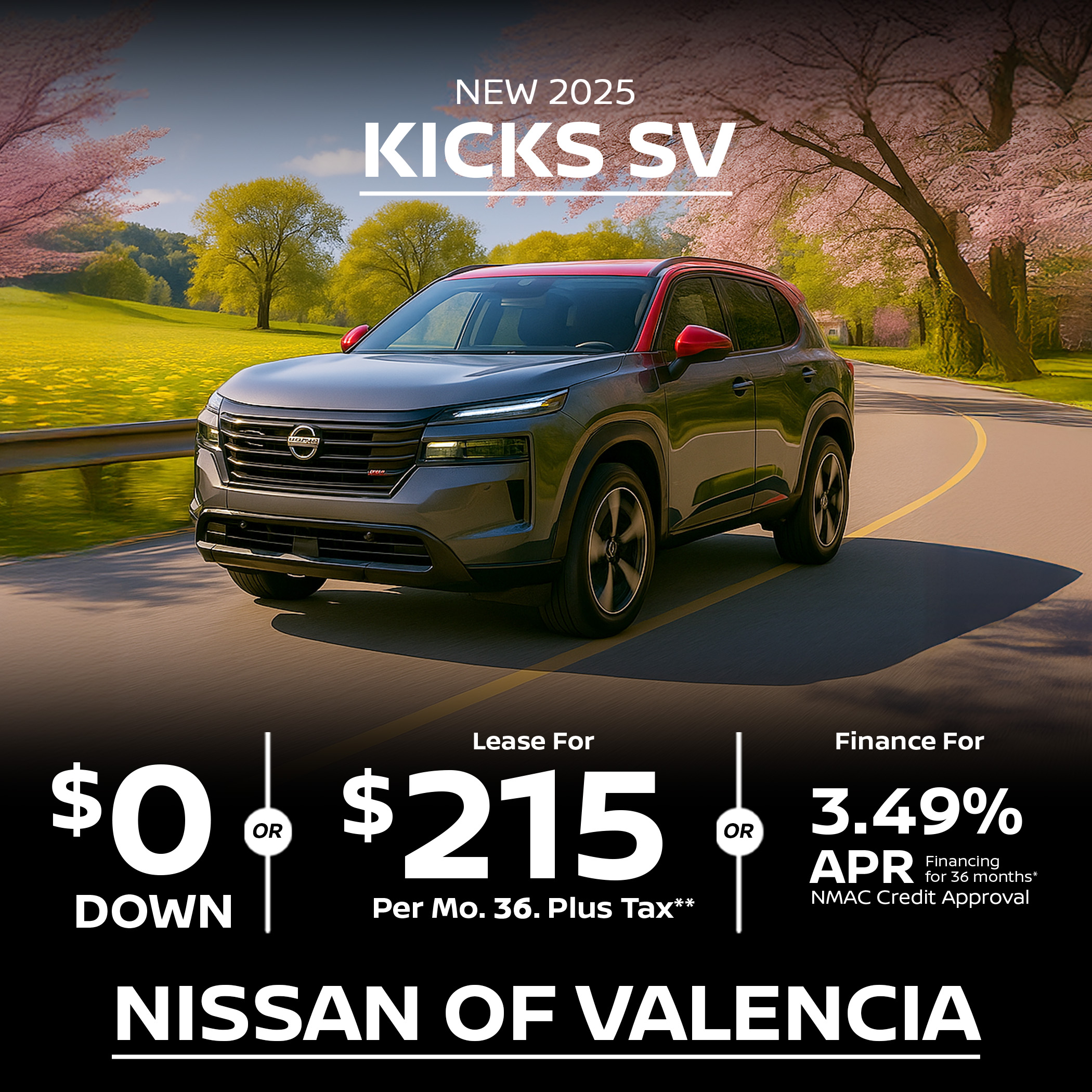 Nissan Kicks S lease special New Nissan Kicks lease Special
