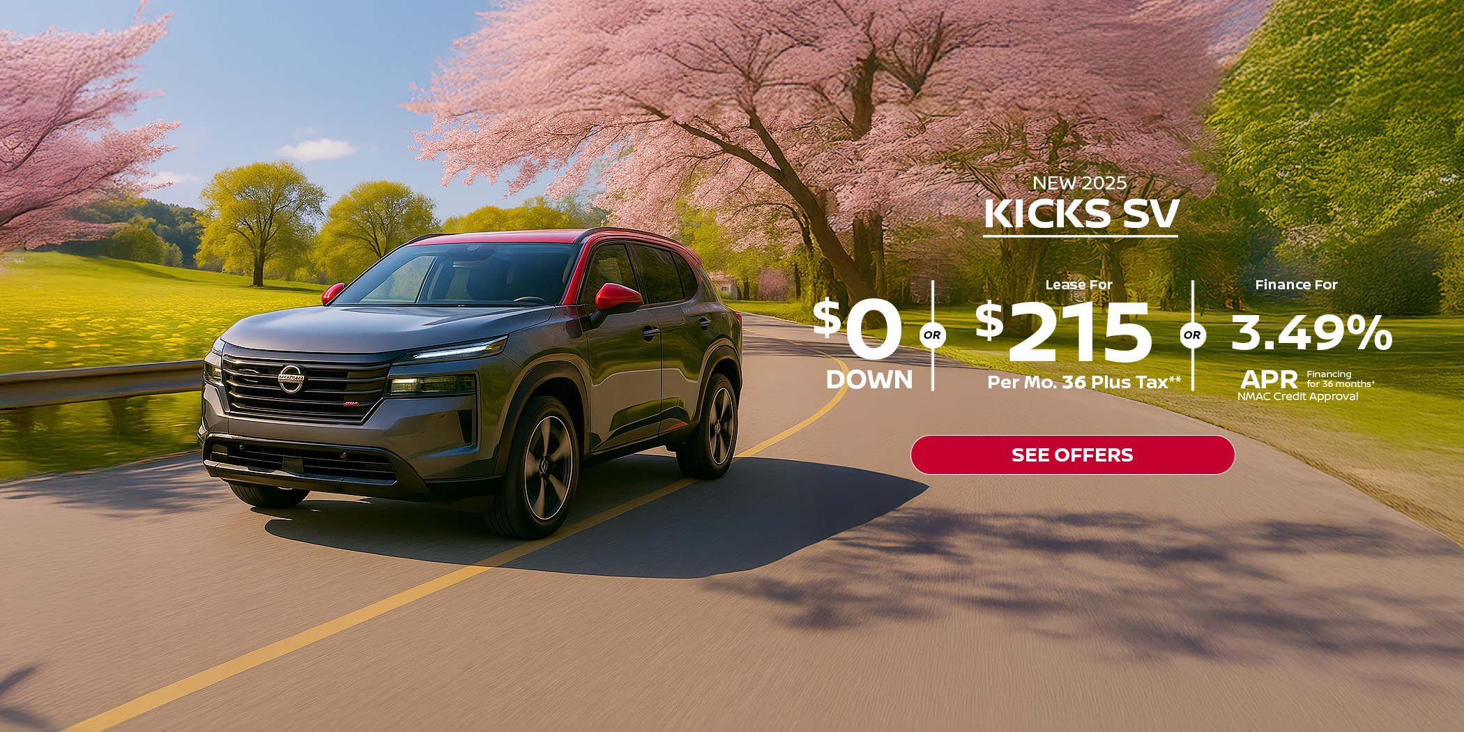 Nissan Kicks S lease special New Nissan Kicks lease Special