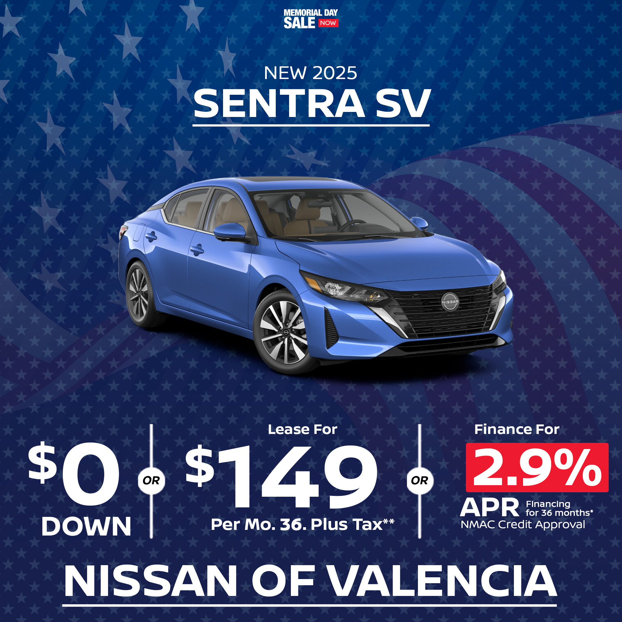 New Nissan Sentra S lease special