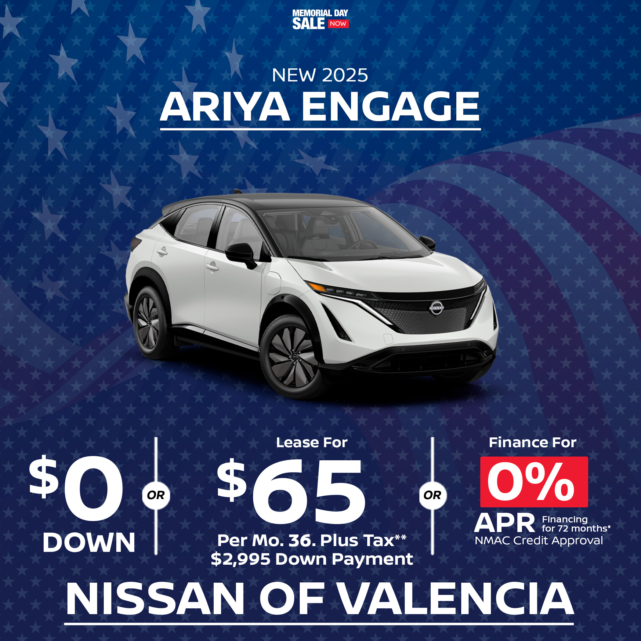 New Nissan Ariya Engage Lease special
