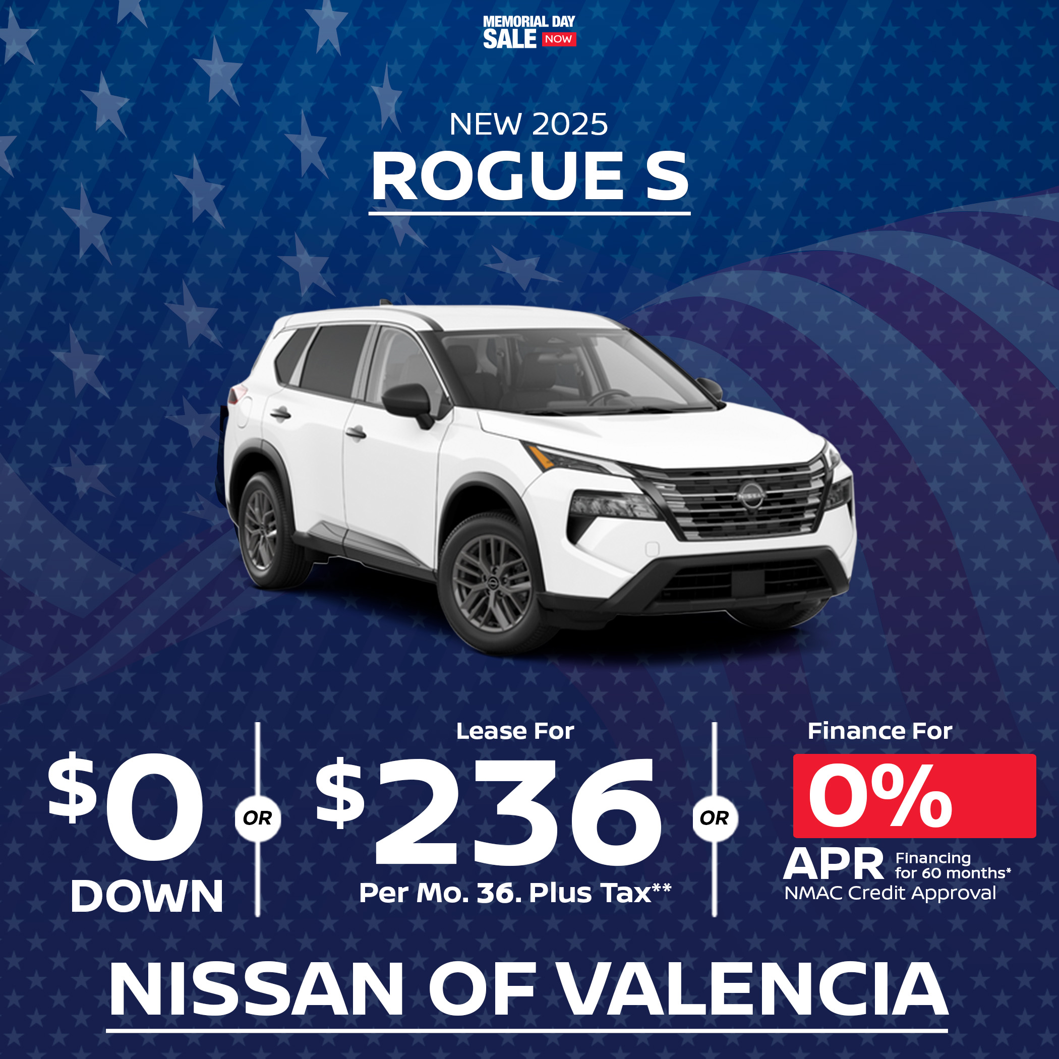 New Nissan Rogue lease special