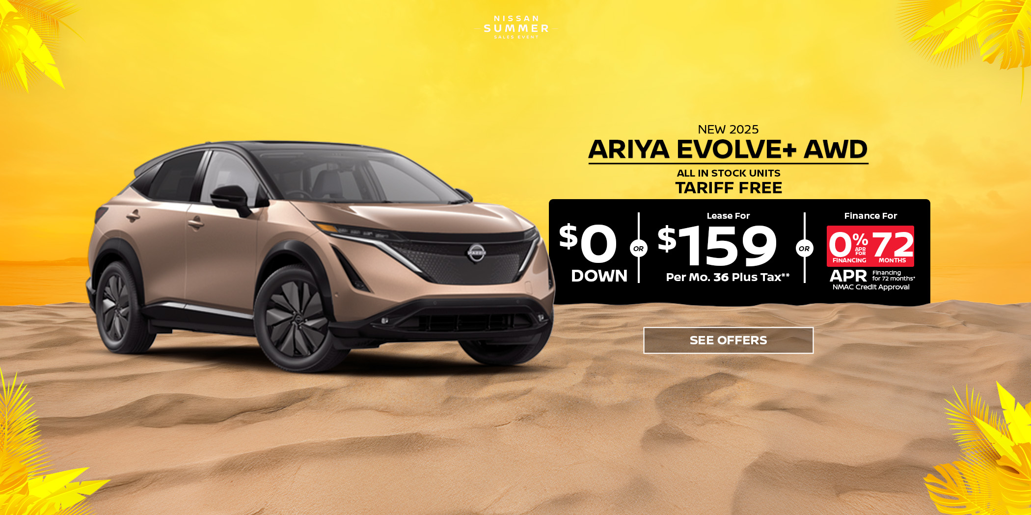Nissan Ariya Engage Lease Offer Nissan Ariya Evolve + lease