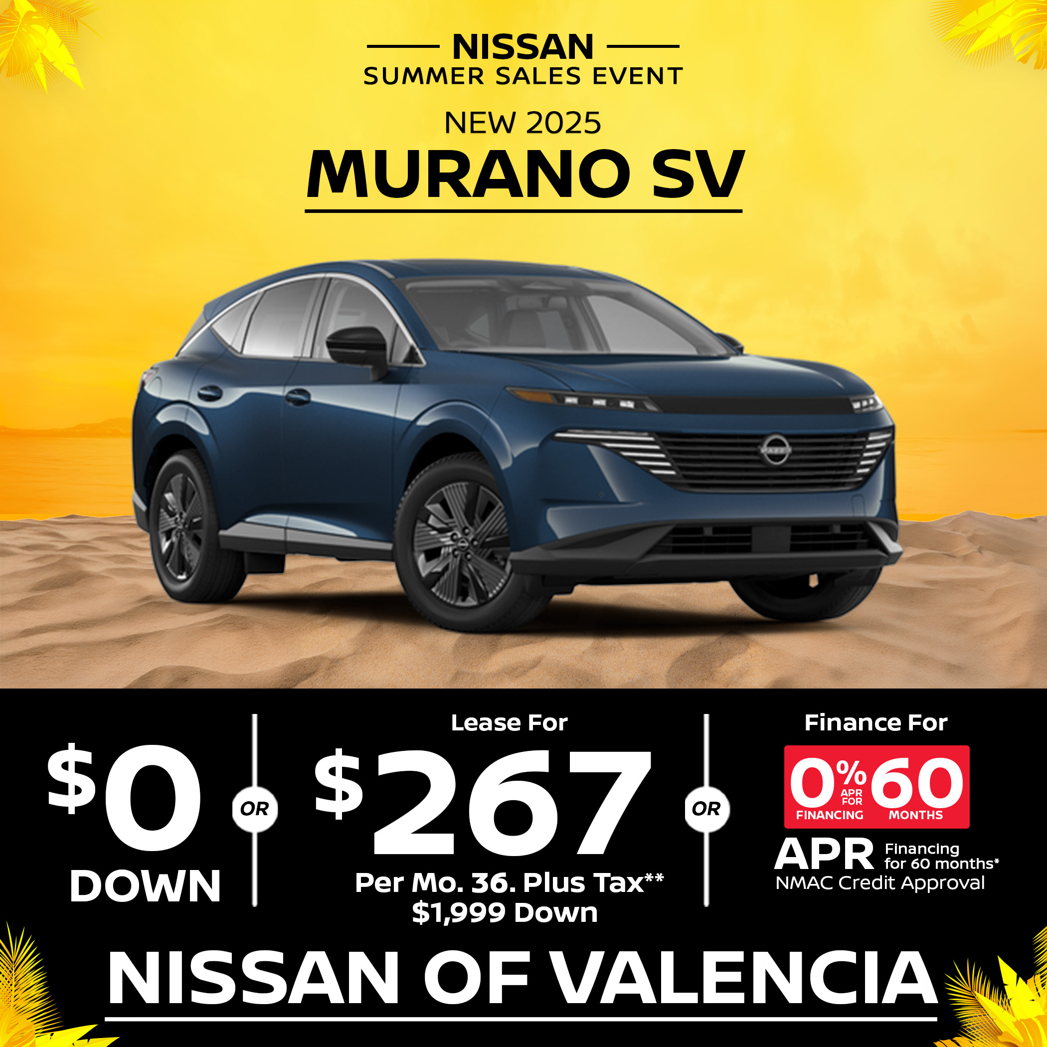 Nissan Murano SV Lease Special New Nissan Murano lease special