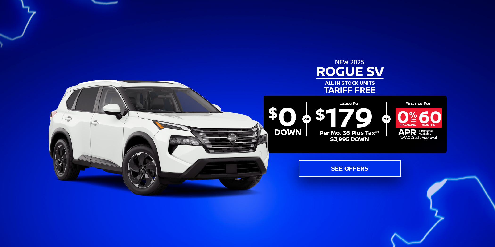 New Rogue SV lease special